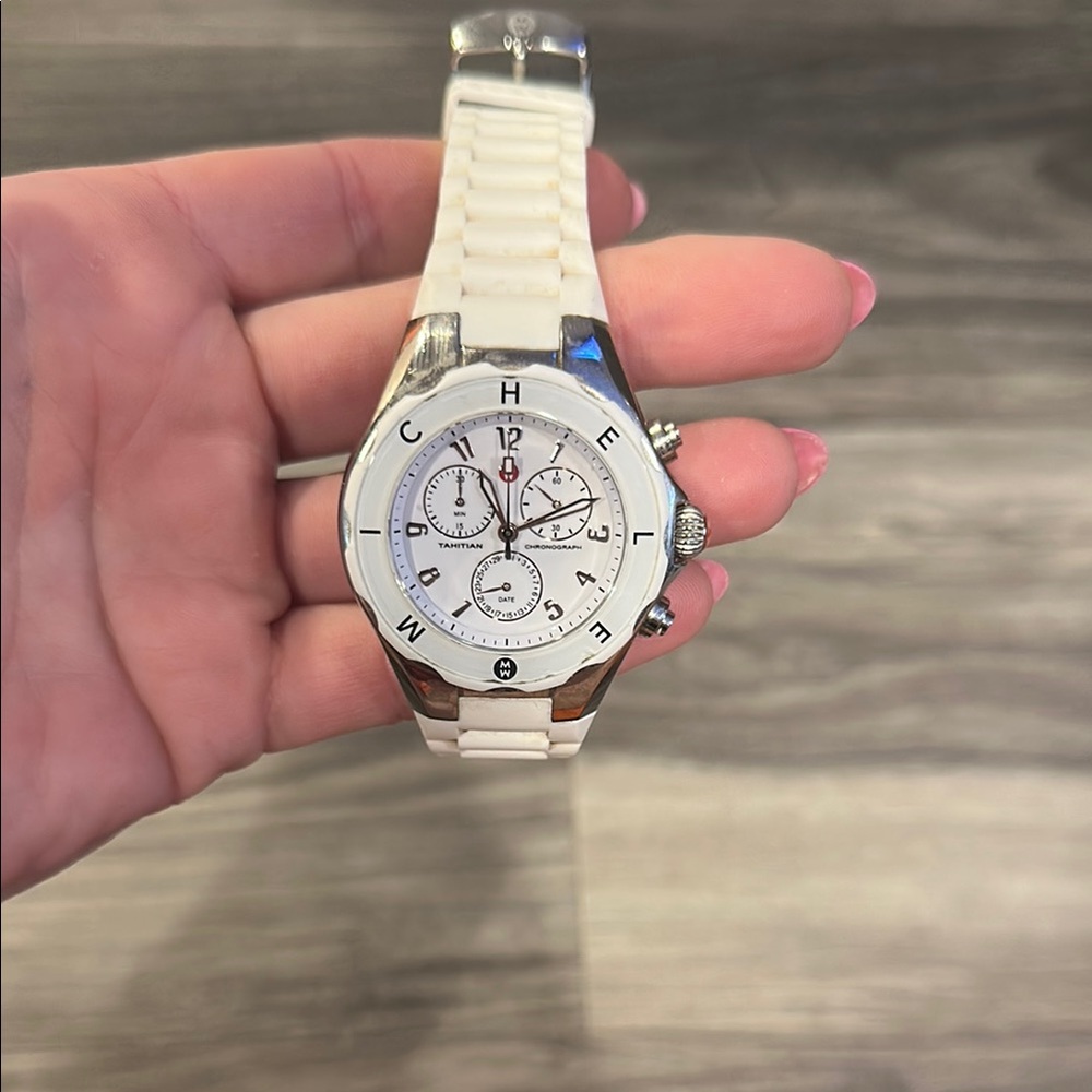 Michele white and silver Watch